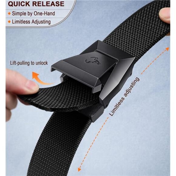 Tactical Belt for Men,Men Stretch Nylon Web GiftBelt 1.5"-Hiking Rigger Military - Picture 4 of 7